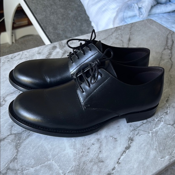 NWOT THE ROW Novus Leather Derby Loafers in black size 37.5 minor scratches